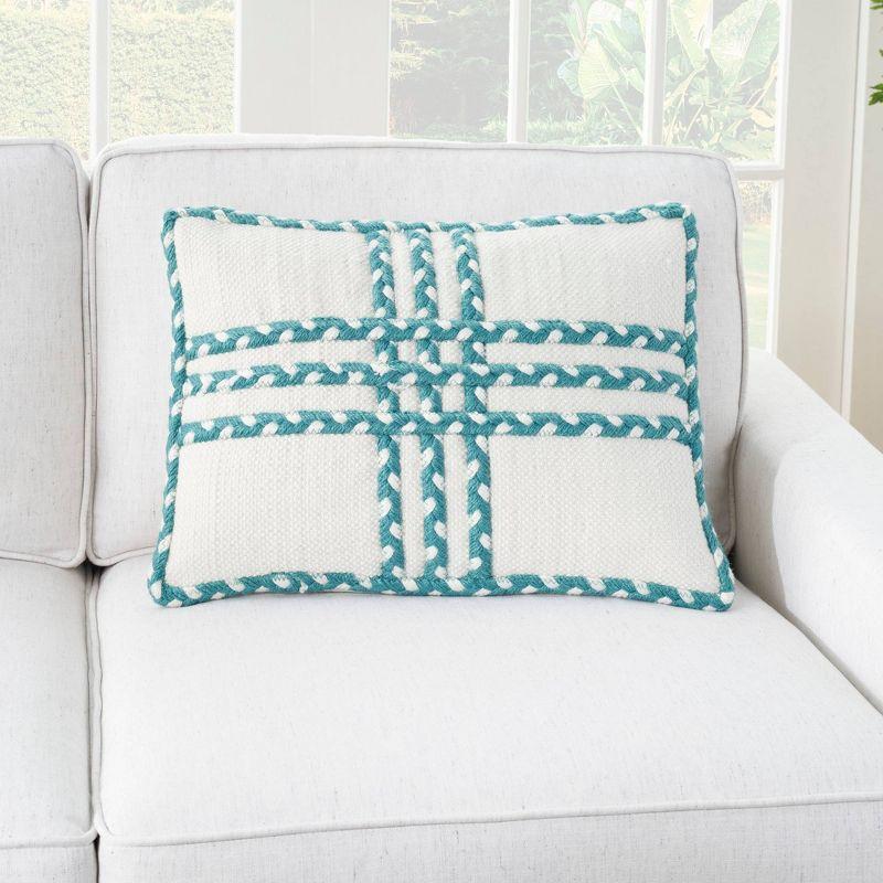 14"x20" Oversize Criss Cross Braids Lumbar Throw Pillow - Mina Victory