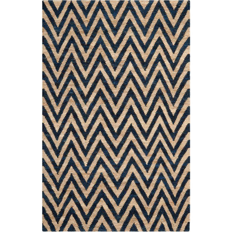 Organica ORG515 Hand Knotted Area Rug - Blue/Natural - 5'x8' - Safavieh.