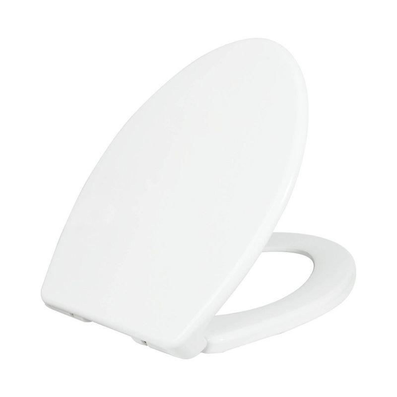 Elongated White Comfort Fit Toilet Seat with Slow Close and Quick Release