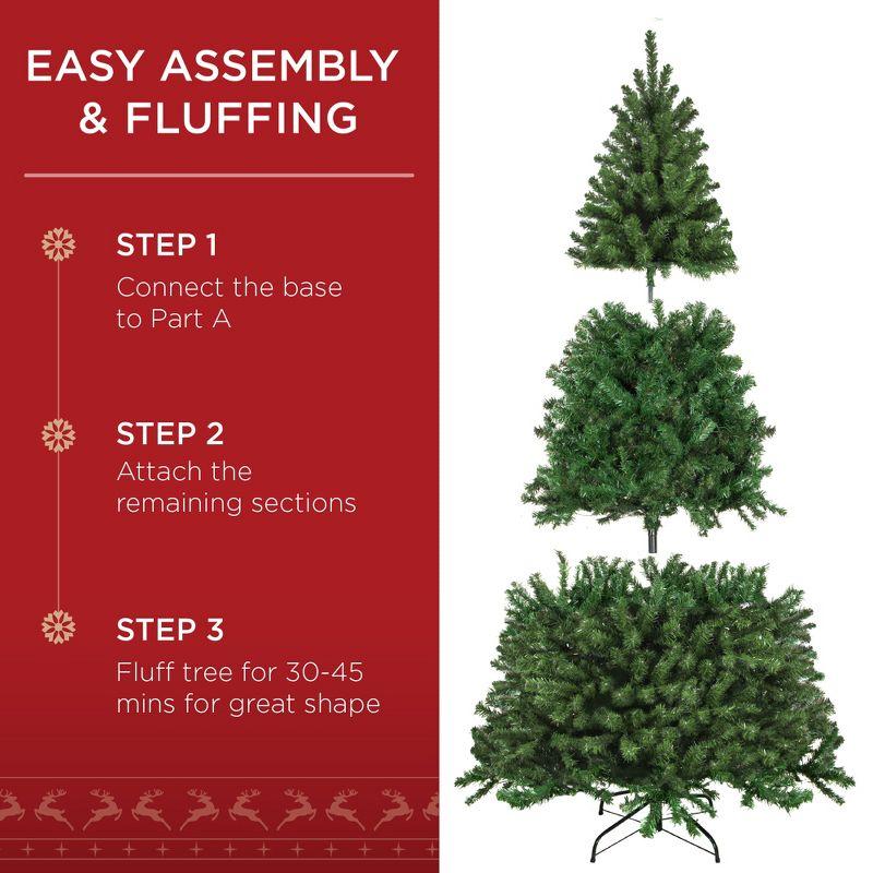 Best Choice Products Premium Spruce Artificial Christmas Tree w/ Easy Assembly, Metal Hinges & Foldable Base