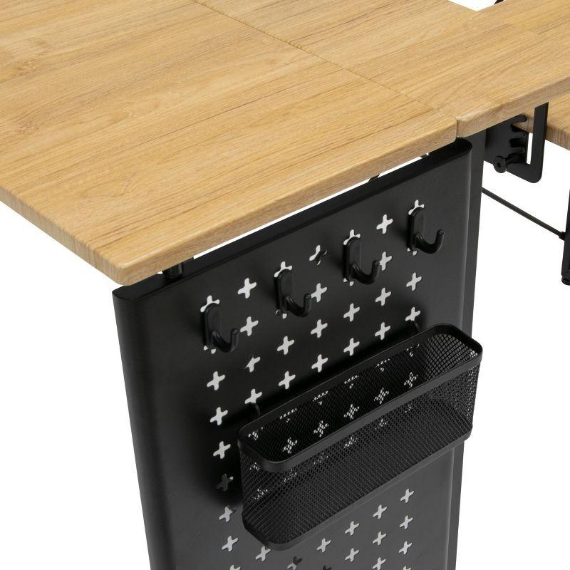 Pivot Sewing Machine Table with Swingout Storage Panel - studio designs