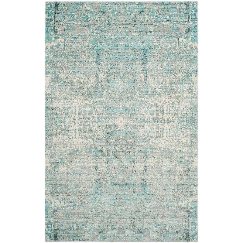 Mystique MYS971 Power Loomed Area Rug Teal / Multi 4' X 6' - Safavieh.