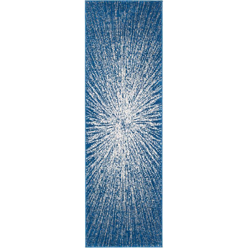 Evoke EVK228 Power Loomed Indoor Runner - Navy/Ivory - 2'2"x7' - Safavieh