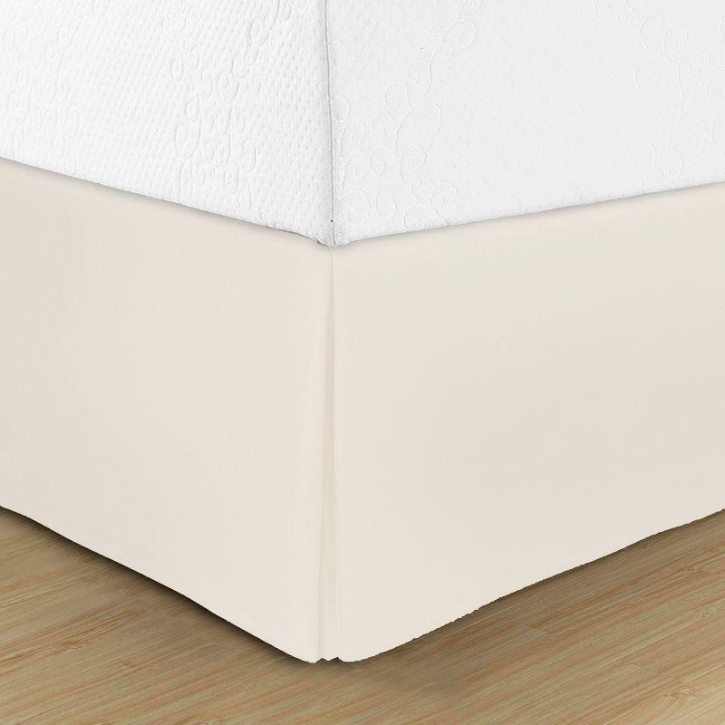 Swift Home | Basics Pleated Microfiber Bed Skirt 14-inch Drop Aqua Twin