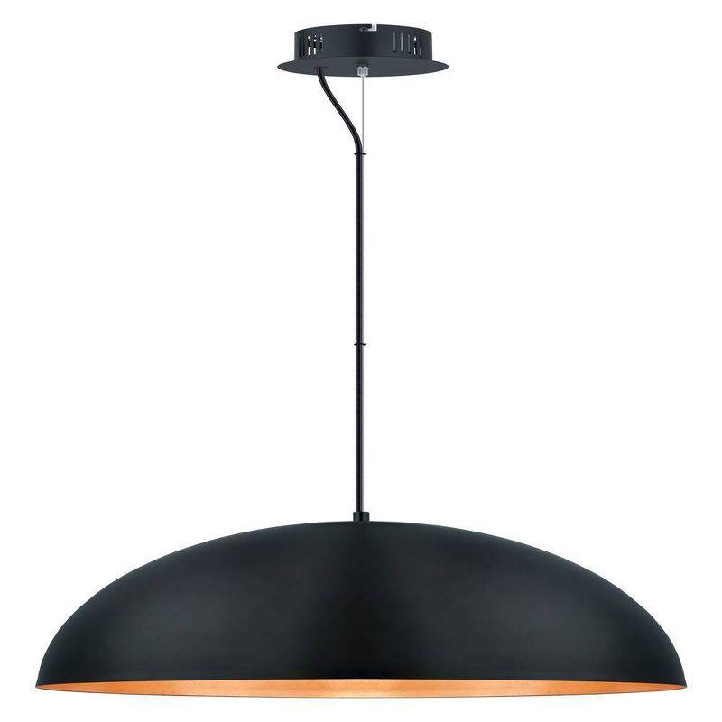 Gaetano 72" Black and Gold LED Bowl Pendant Light