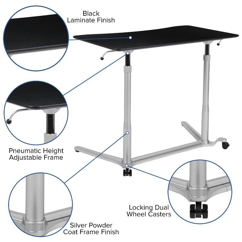 Flash Furniture Sit-Down, Stand-Up Ergonomic Computer Desk - Standing Desk