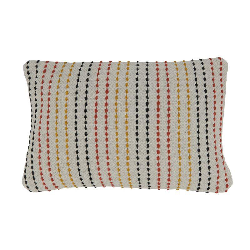 Saro Sunnyland Collection Striped Cotton Pillow Cover