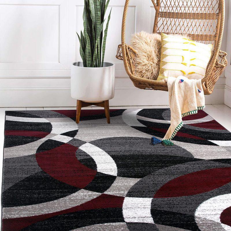 World Rug Gallery Geometric Circles Area Rug