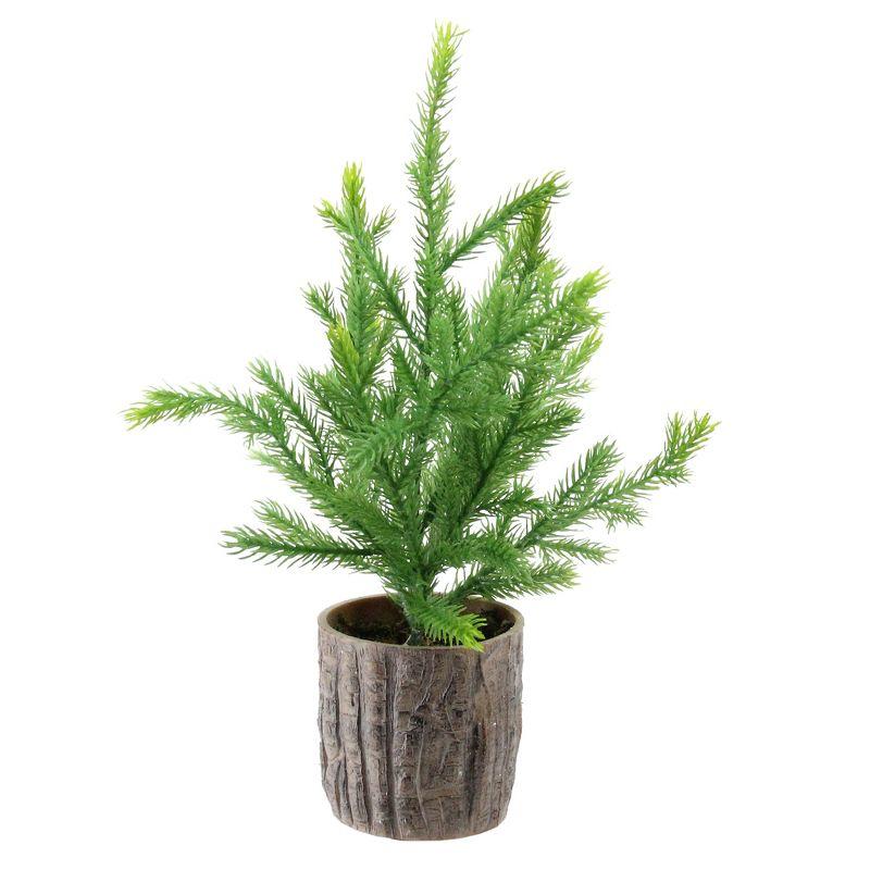 Rustic Pine 12" Tabletop Christmas Tree in Faux Wooden Pot