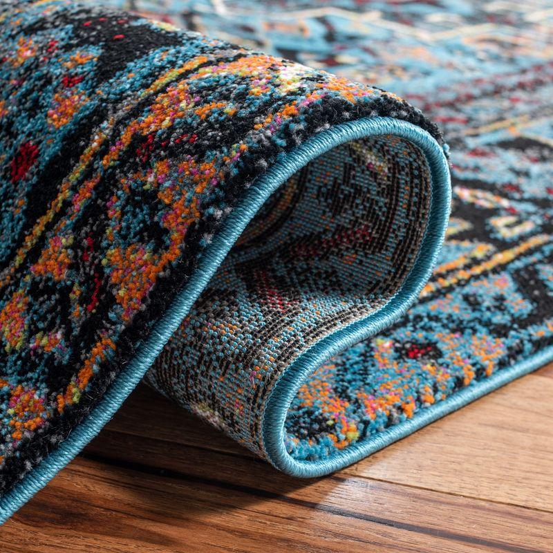 Vintage Hamadan VTH211 Power Loomed Indoor Area Rug - Light Blue/Black - 8'x10' - Safavieh