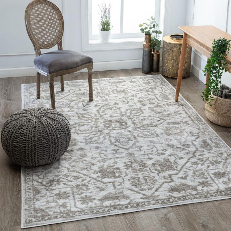 Well Woven Della Cream Vintage Medallion Pattern Area Rug 9x13 (9'3" x 12'6")