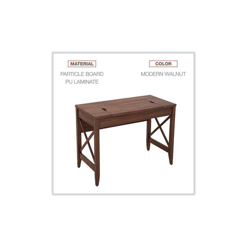 Alera Sit-to-Stand Table Desk, 47.25" x 23.63" x 29.5" to 43.75", Modern Walnut