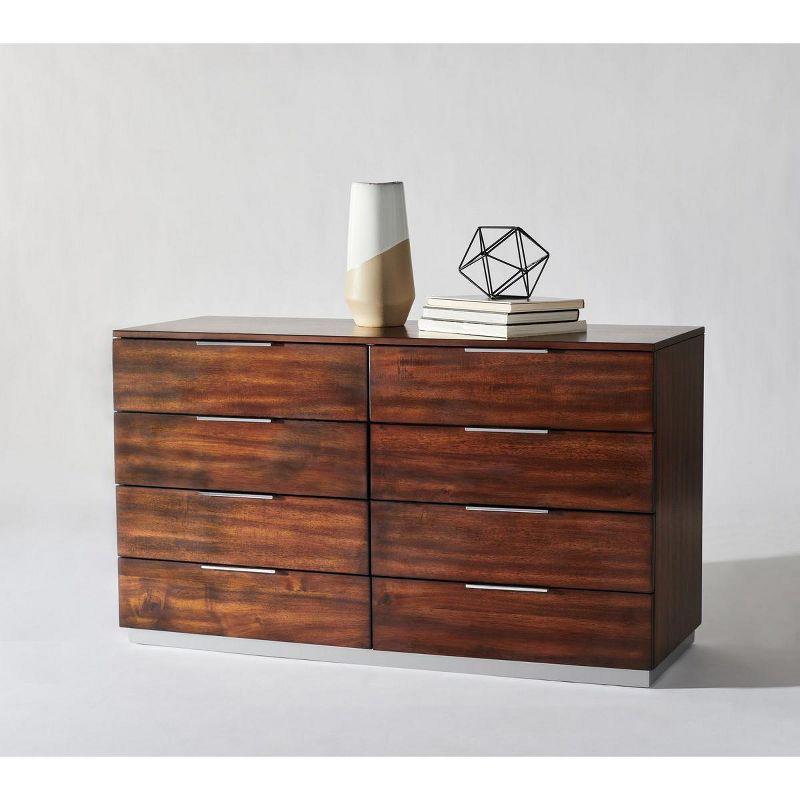 Brylin 8 Drawer Dresser - Dark Walnut - Safavieh