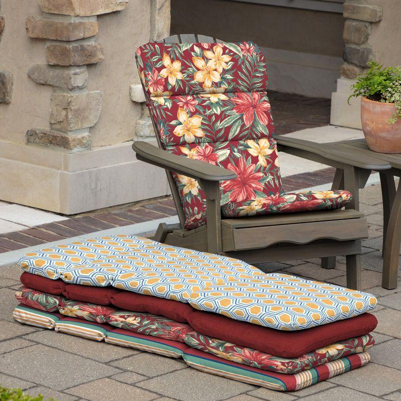 ARDEN Outdoor Rocking Chair or Adirondack Cushion, 20 x 17, Water Repellent, Fade Resistant 17 x 20, Ruby Clarissa