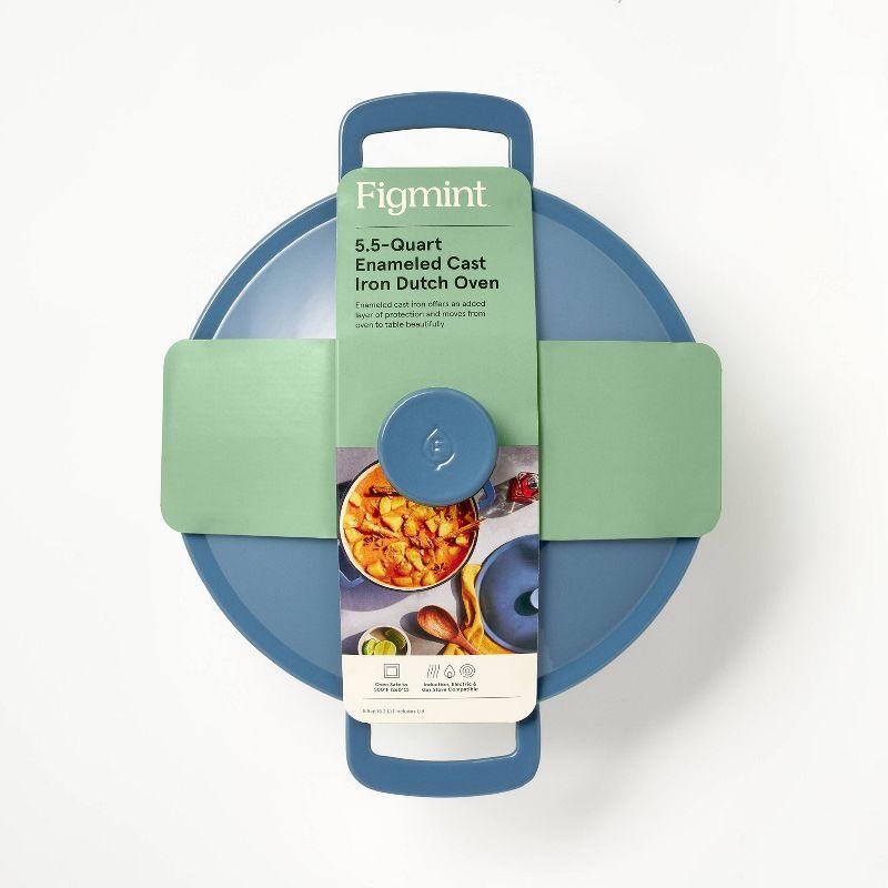 5.5qt Enamel Dutch Oven Blue - Figmint™