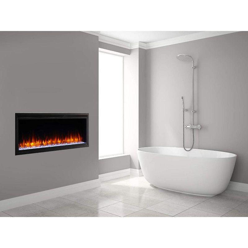 SimpliFire Allusion Platinum Wall Mount Electric Fireplace