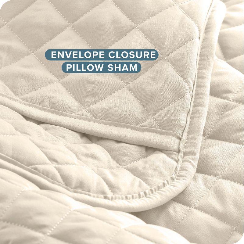 Full/Queen Sand Oversized Quilted Coverlet Set by Bare Home