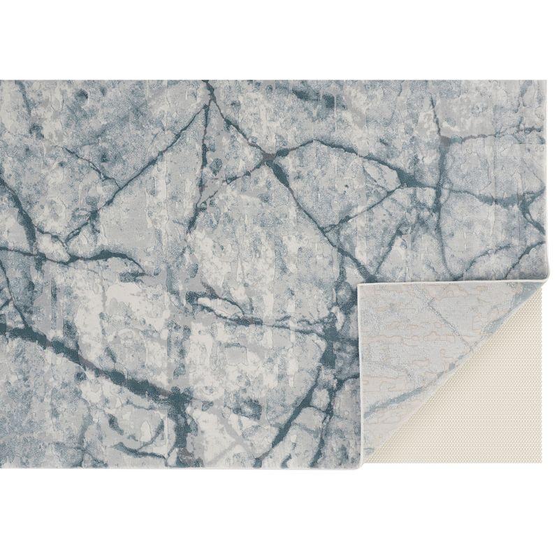 Atwell Transitional Abstract Blue/Gray/Ivory Area Rug