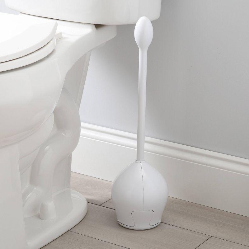 Bath Bliss Plastic Toilet Brush And Holder