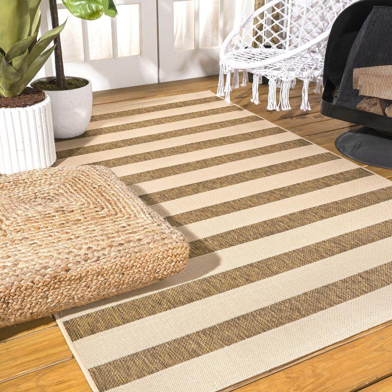 Aveiro Wide Stripe Indoor/Outdoor Area Rug - JONATHAN Y