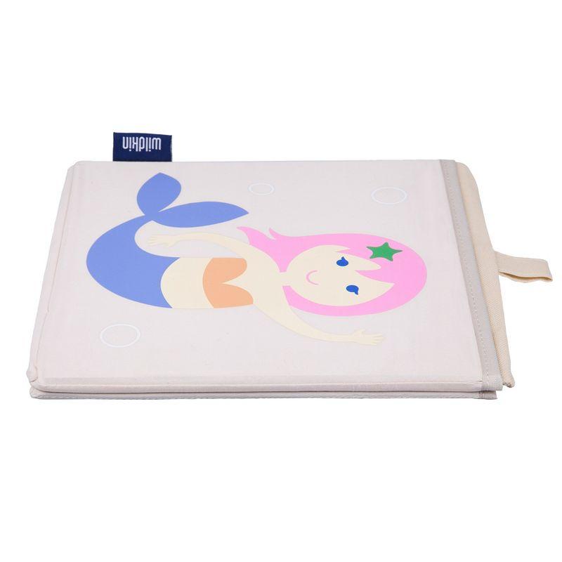 Wildkin 10 Inch Kids Canvas Toy Storage Cube  (Mermaids)