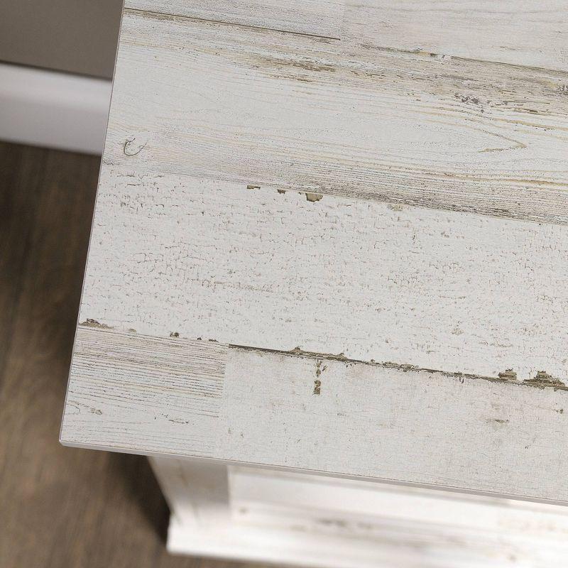 44" 3 Shelf Bookcase White - Sauder: Farmhouse Style, Smooth Laminate Finish, MDF Construction