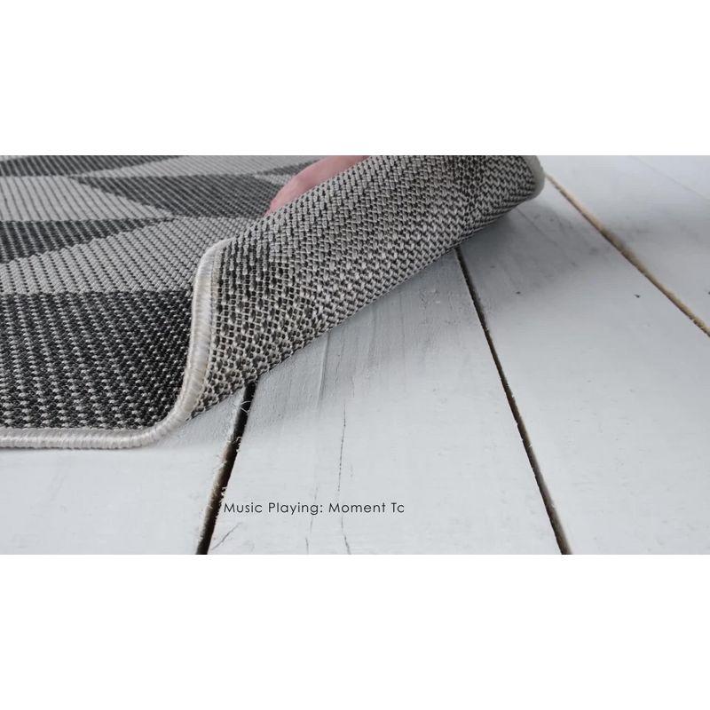 Nicole Miller New York Patio Country Calla Herringbone Indoor/Outdoor Area Rug, Blue/Grey