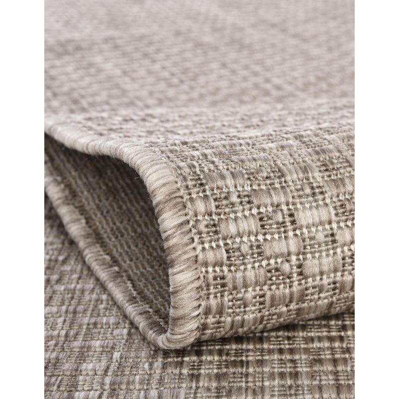 Beige Rectangular Stain-Resistant Outdoor Area Rug