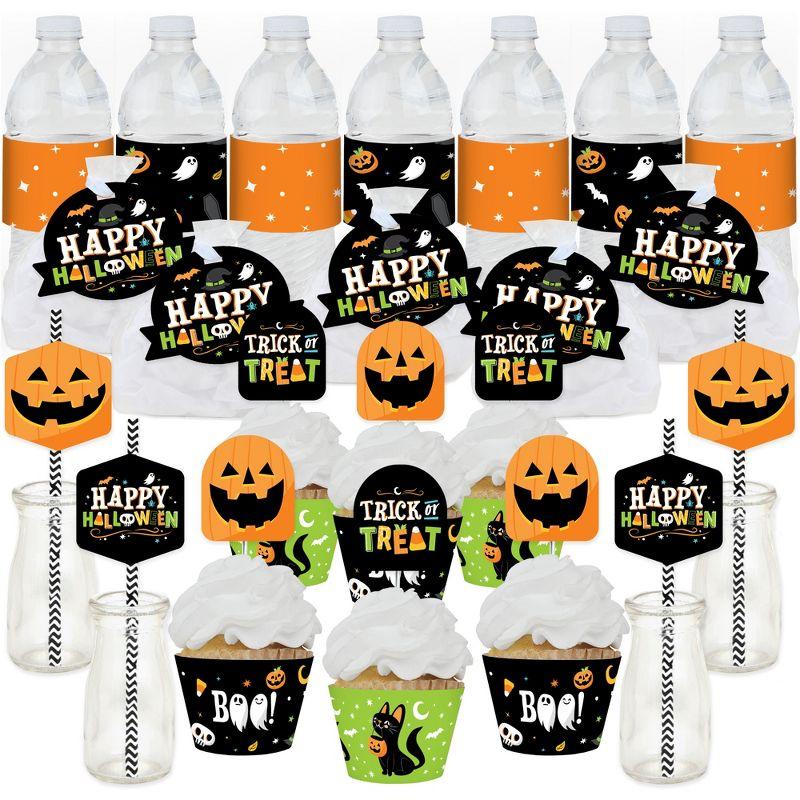 Big Dot of Happiness Jack-O'-Lantern Halloween - Kids Halloween Party Favors and Cupcake Kit - Fabulous Favor Party Pack - 100 Pc