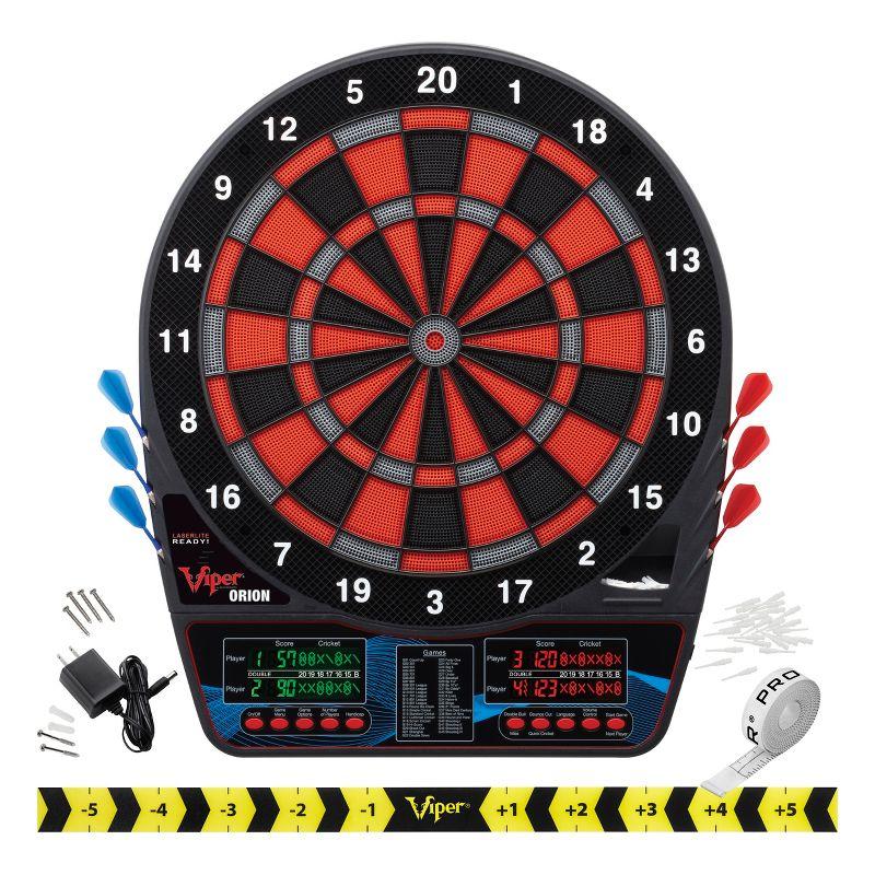 Viper Orion Electronic Dartboard with Mahogany Cabinet and Soft Tip Darts