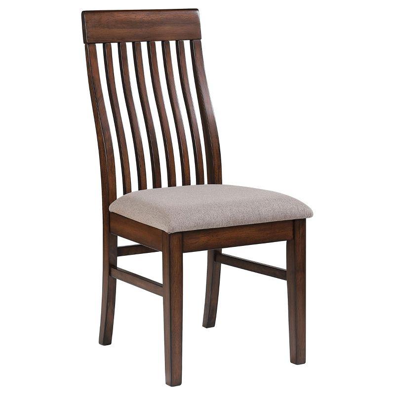 Coaster Home Furnishings Briarwood Slat Back Dining Side Chair Mango Oak and Brown (Set of 2)