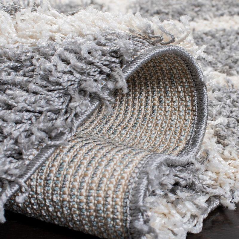 Dallas Shag SGD258 Power Loomed Indoor Area Rug - Grey/Ivory - 11'x15' - Safavieh.