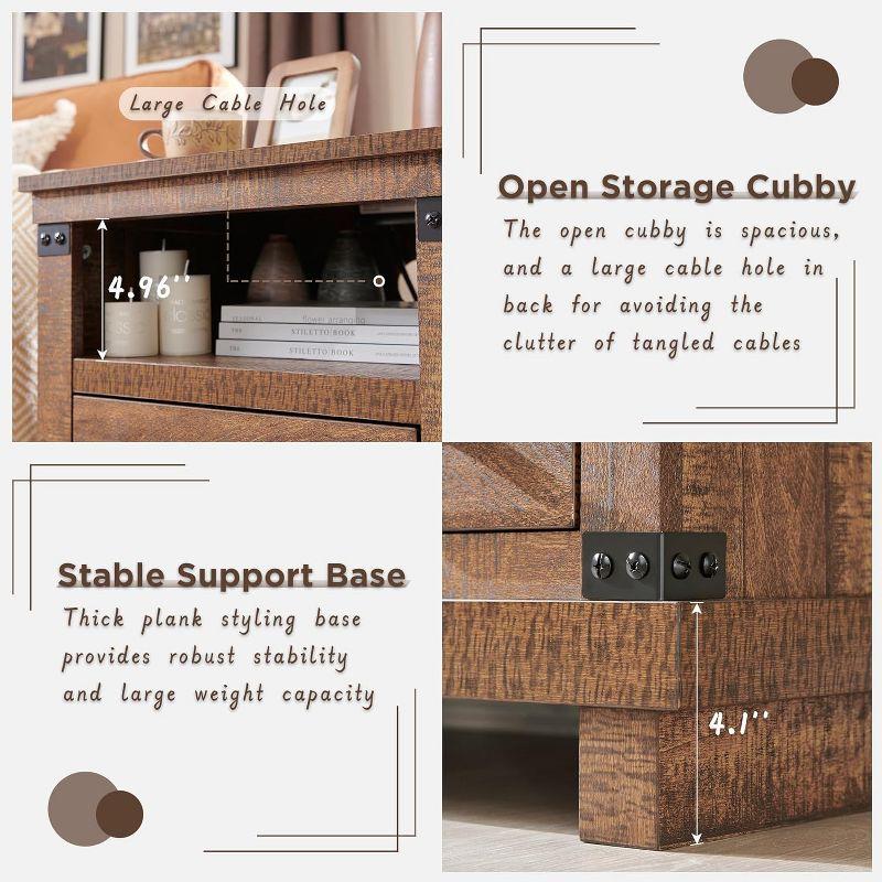 Nightstand with Charging Station & 2 Drawers, Farmhouse 18" Wide Night Stand, Rustic End Table for Bedroom, Reclaimed Barnwood