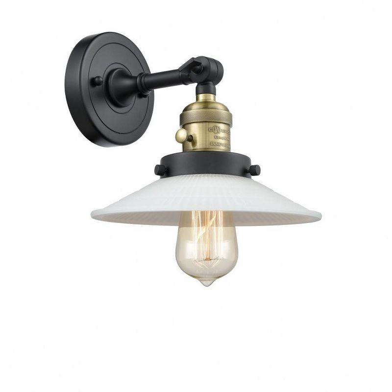 Innovations Lighting Halophane 1 - Light Sconce in  Black Antique Brass