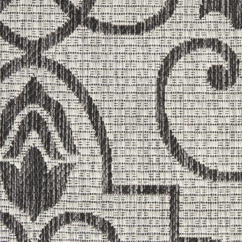 Nourison Garden Party GRD04 Indoor/outdoor Area Rug - Ivory/Charcoal 7' x 10'