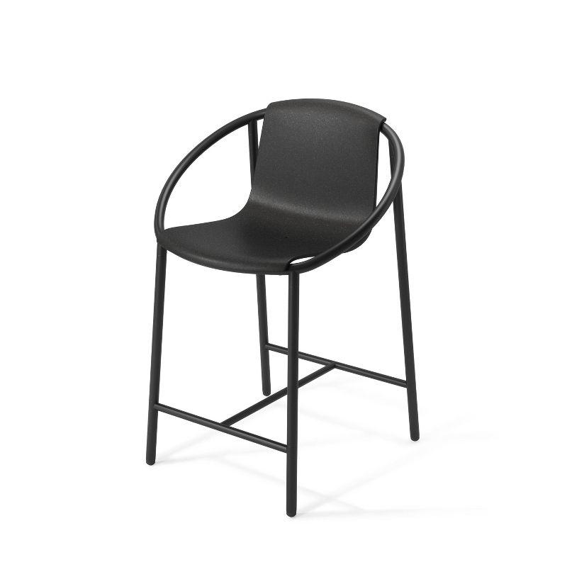 Ringo Black Metal Counter Height Barstool