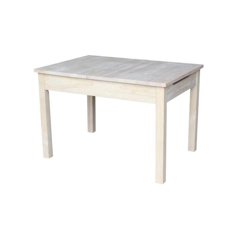 International Concepts Table with Lift Up Top for Storage, Unfinished