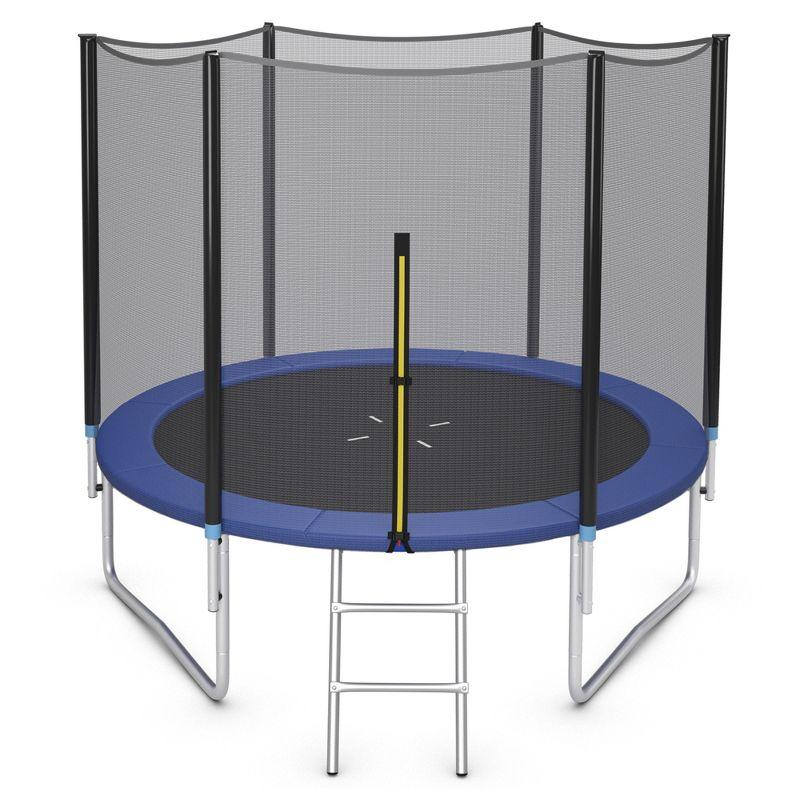 Costway 8/10/12/14/15/16 FT Outdoor Trampoline Bounce Combo W/Safety Closure Net Ladder