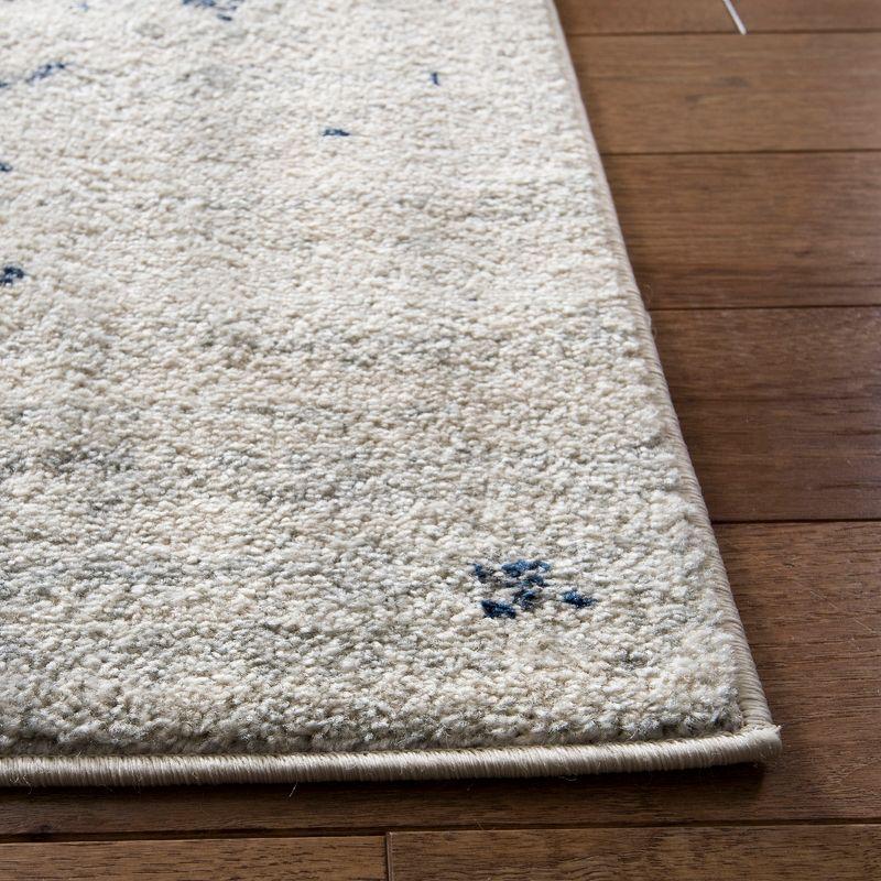 Reversible Ivory Cotton-Blend 72"x22" Stain-Resistant Area Rug