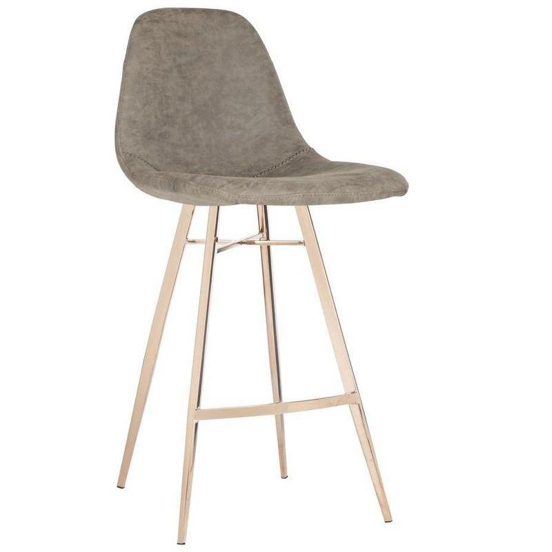 Mathison Counter Stool - FOX3012 - Taupe/Copper - Safavieh Couture