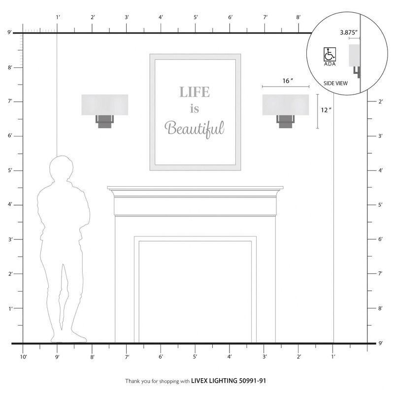 Livex Lighting Pierson 2 - Light Wall Light in  Brushed Nickel