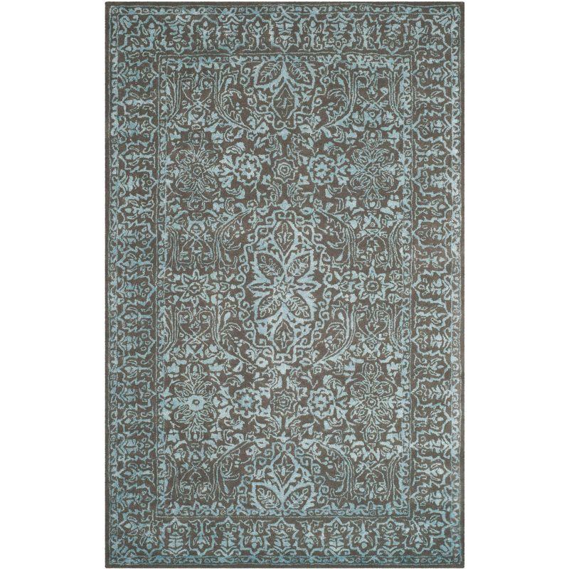 Glamour GLM516 Hand Tufted Area Rug - Blue/Dark Grey - 5'x8' - Safavieh.