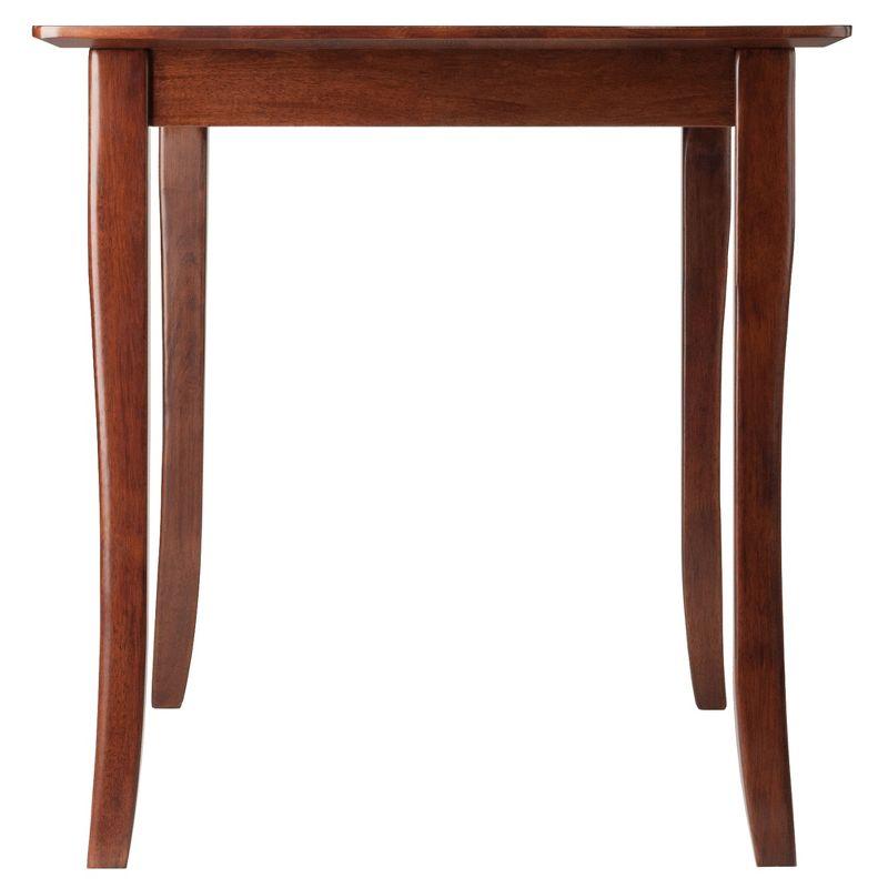 Winsome Inglewood Dining Table Walnut: Modern Rectangle Kitchen Table for 4, Wood Frame & Surface