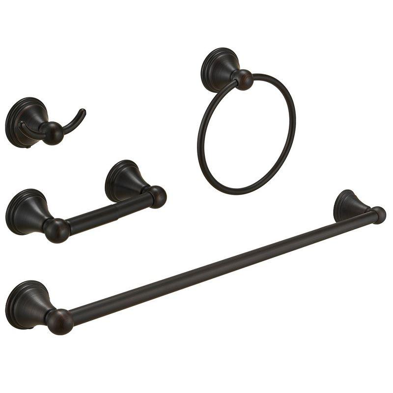 Oil-Rubbed Bronze 4-Piece Bathroom Hardware Set