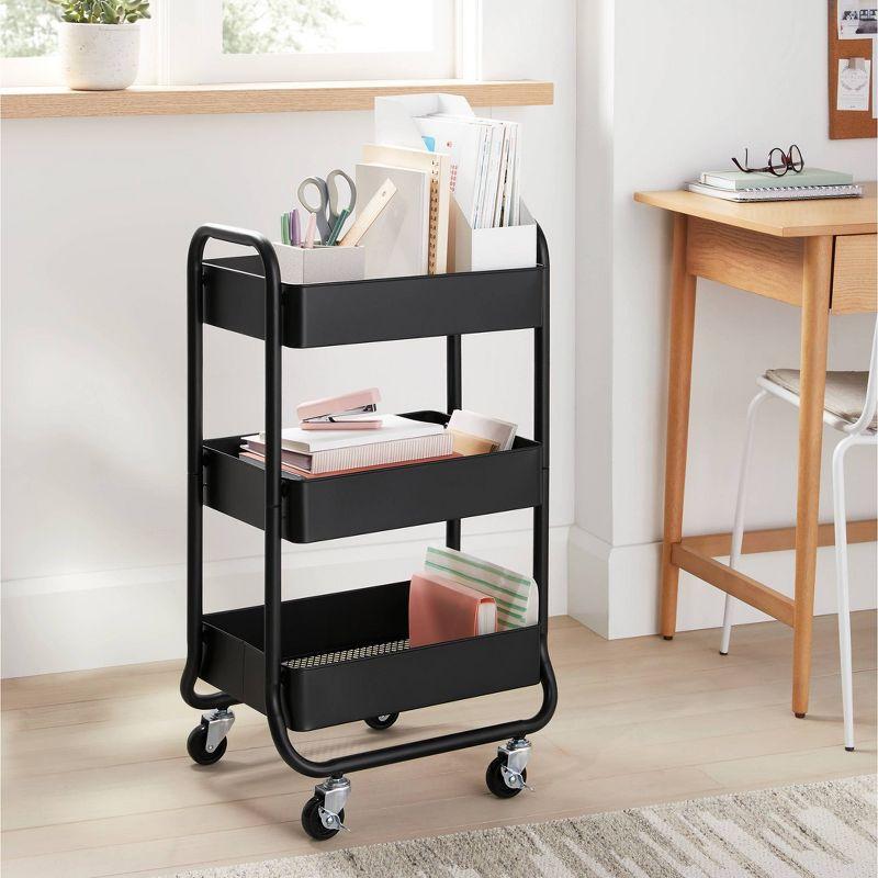 3 Tier Metal Utility Cart - Brightroom™