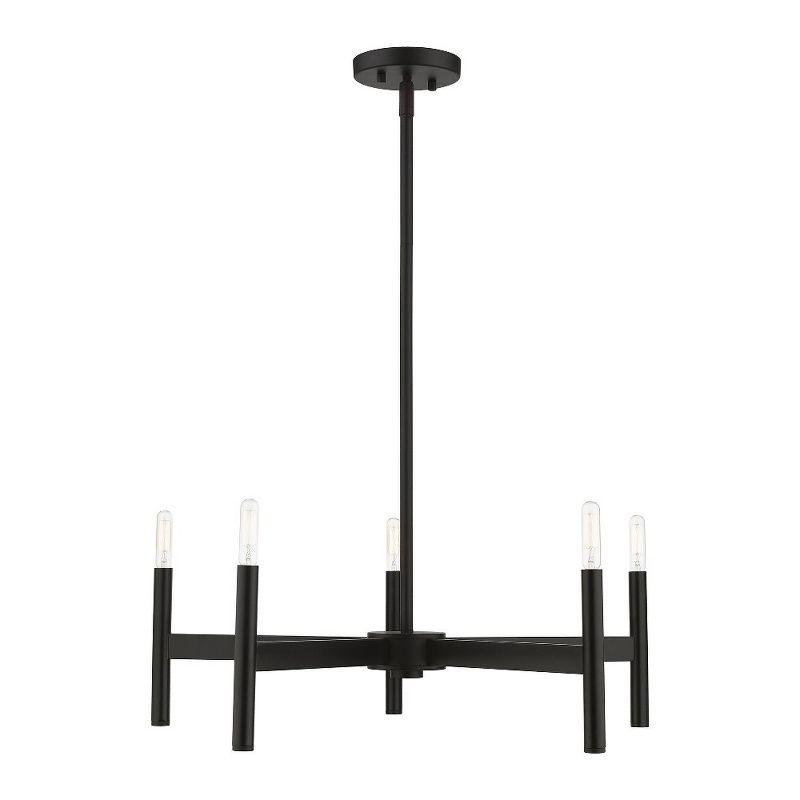 Livex Lighting Copenhagen 5 - Light Chandelier in  Black