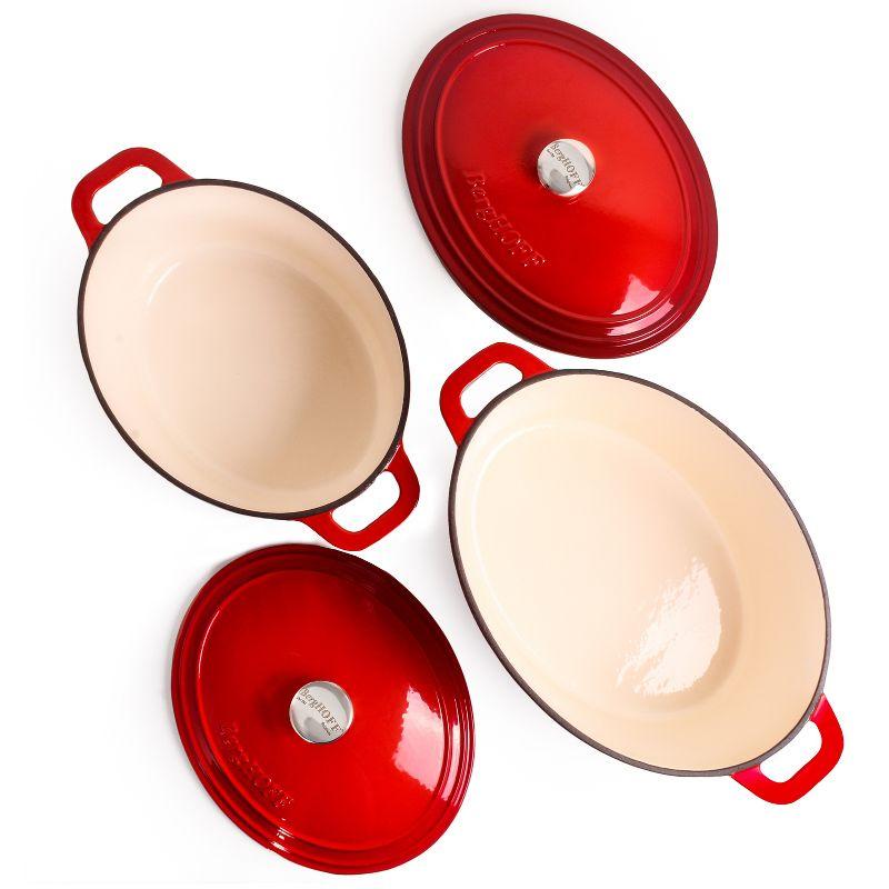 BergHOFF Neo 4Pc Cast Iron Cookware Set with 5Qt. and 7Qt. Covered Dutch Ovens
