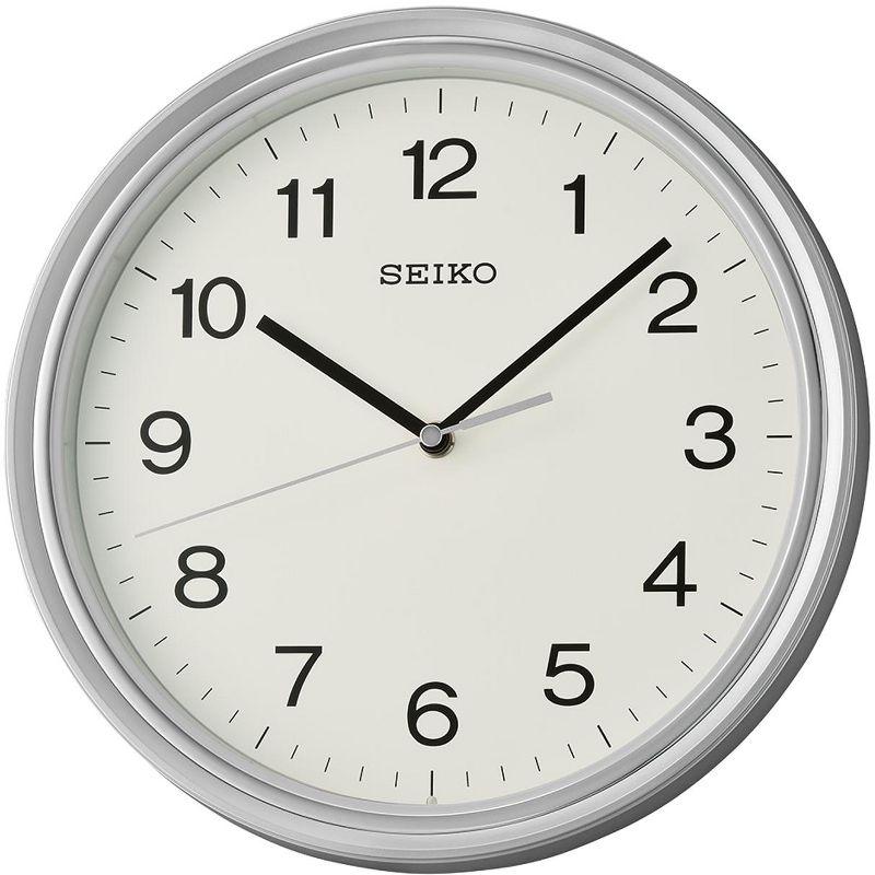 Seiko 11" Metallic Silver Classic Wall Clock