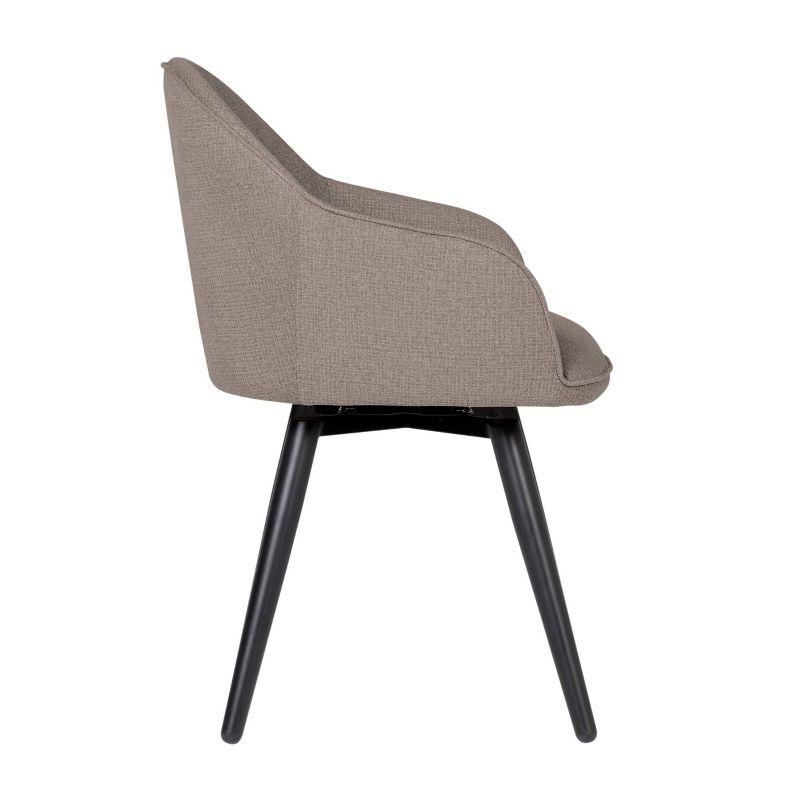 Dome Swivel Armchair Tan - Studio Designs Home: Metal Frame, Polyester Upholstery, Office Use