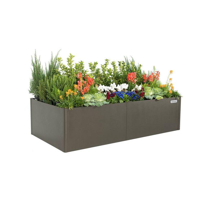 Modern 17" Tall Metal Outdoor Long Planter Box